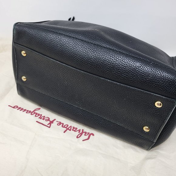 Salvatore Ferragamo Black Leather Satchel - Picture 12 of 15